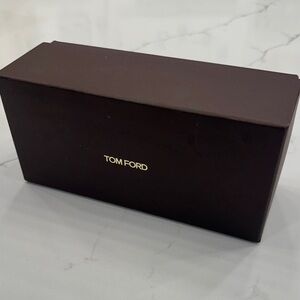 Tom Ford Brown Glasses Box with Gold Logo